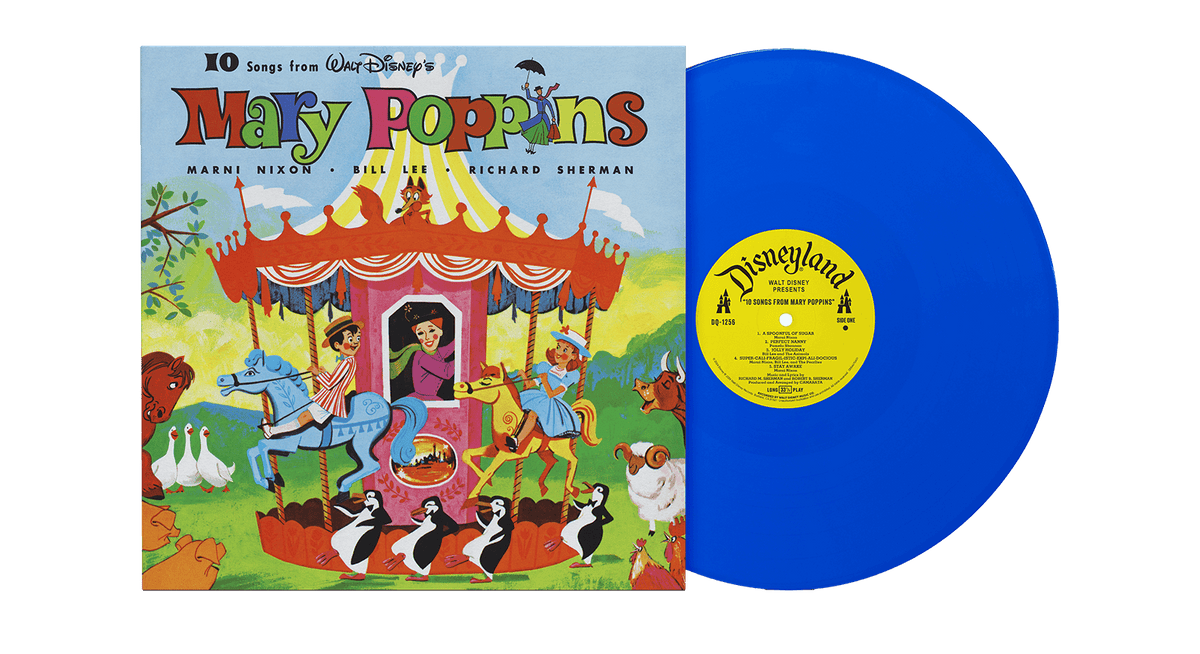 Vinyl - Various Artists : 10 Songs from Mary Poppins (60th Anniversary Blue Vinyl) - The Record Hub