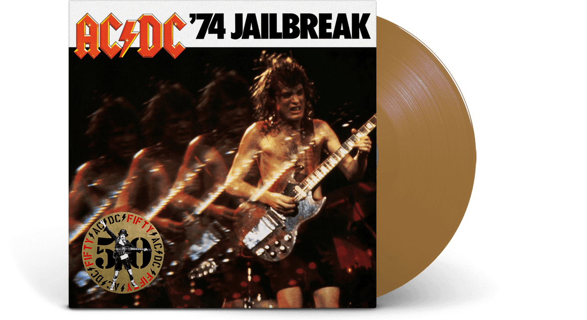 Vinyl - AC/DC : 74 Jailbreak: 50th Anniversary (Gold Vinyl) - The Record Hub