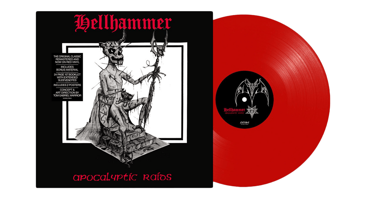 Vinyl - Hellhammer : Apocalyptic Raids (Red Vinyl LP) - The Record Hub