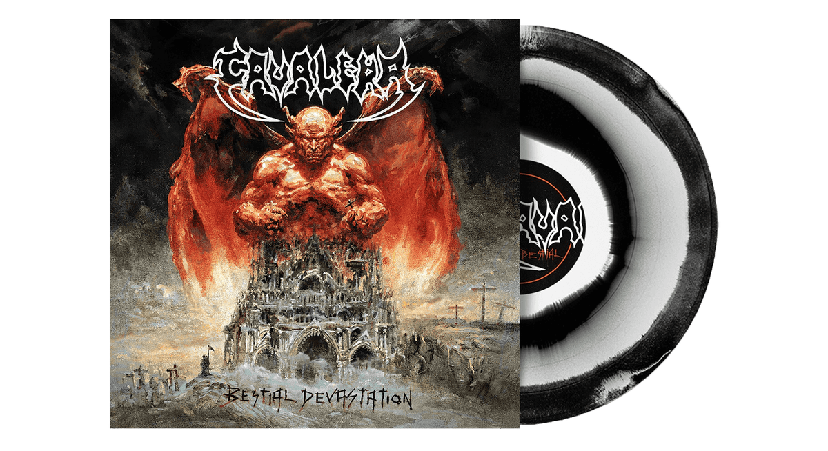 Vinyl - Cavalera : Bestial Devastation (Limited White/Black Corona Vinyl LP) - The Record Hub