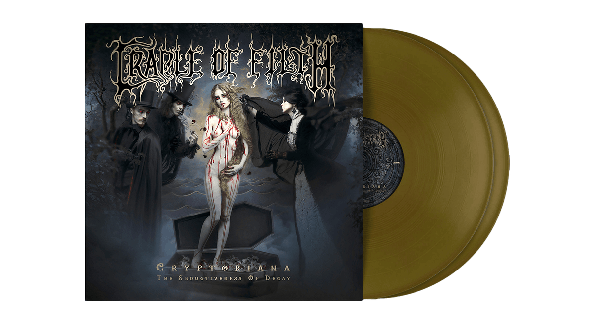 Vinyl - Cradle Of Filth : Cryptoriana - The Seductivenes (Limited Gold Vinyl LP) - The Record Hub