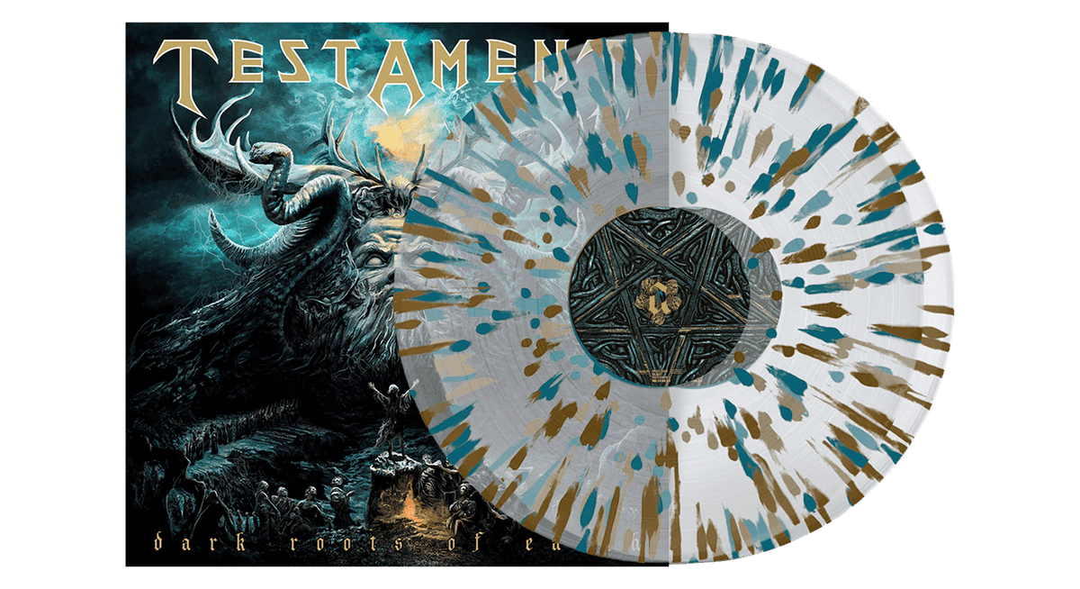 Vinyl - Testament : Dark Roots of Earth (Clear Gold Green Splatter Vinyl LP) - The Record Hub