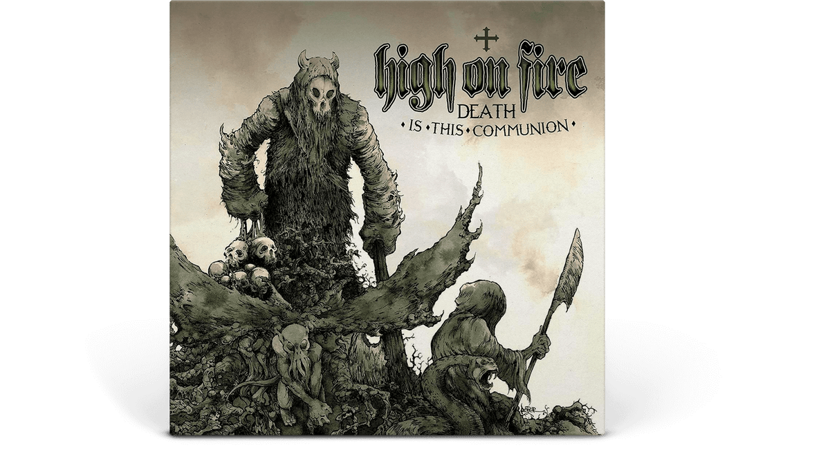 Vinyl - High On Fire : Death Is This Communion Swamp (Green &amp; Bone White Galaxy Merge Vinyl) - The Record Hub