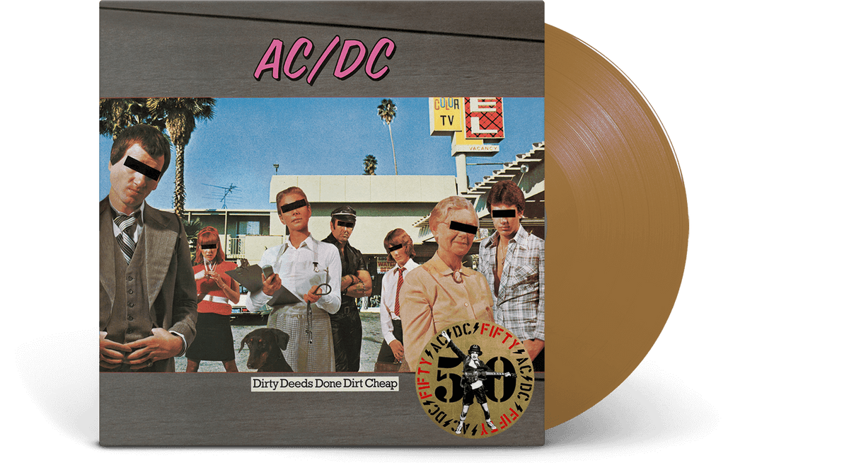 Vinyl - AC/DC : Dirty Deeds Done Dirt Cheap - 50th Anniversary (Gold Vinyl) - The Record Hub