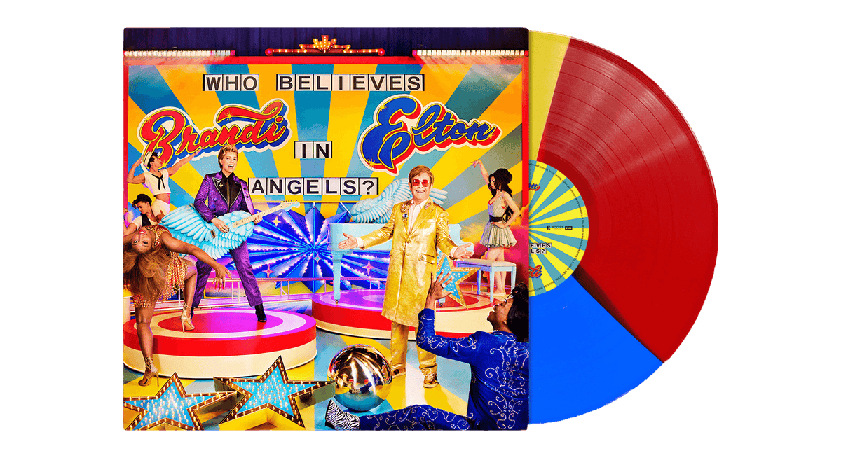 Vinyl - [Pre-Order [04/04] Elton John &amp; Brandi Carlile : Who Believes In Angels? (Limited Edition Red, Blue &amp; Yellow Tri-Colour Vinyl) - The Record Hub