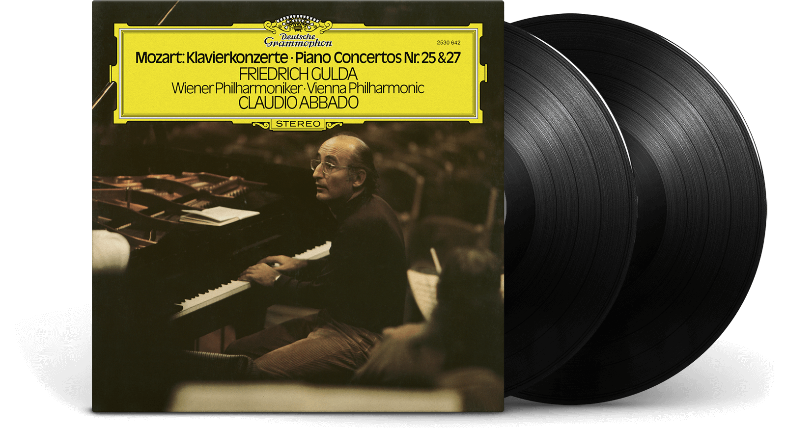 Nos.　CLAUDIO　Record　Vinyl　The　PHILHARMONIKER　Mozart:　Piano　FRIEDRICH　Wolfgang　27　25　GULDA,　ABBADO　Concertos　WIENER　Amadeus　Hub