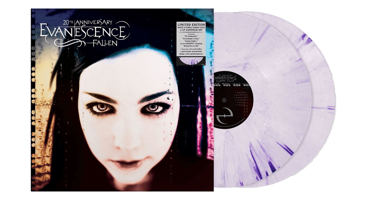 Vinyl - Evanescence : Fallen (180g White Purple Vinyl) - The Record Hub