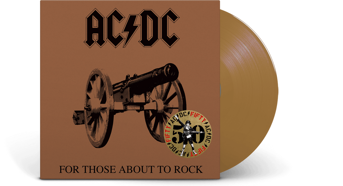 Vinyl - AC/DC : For Those About to Rock - 50th Anniversary (Gold Vinyl) - The Record Hub