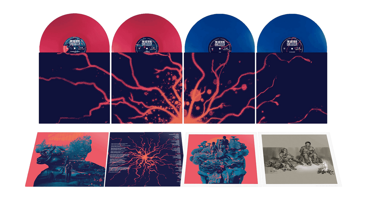 Vinyl - Gustavo Santaolalla : The Last Of Us OST - 10th Anniversary (4LP Box Set) (Pink &amp; Blue Vinyl) - The Record Hub