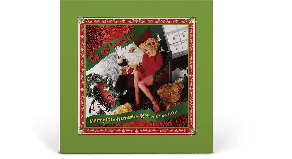 Vinyl - Cyndi Lauper : Merry Christmas, Have A Nice Life (Clear with Red &amp; White Candy Cane Swirl Vinyl) - The Record Hub