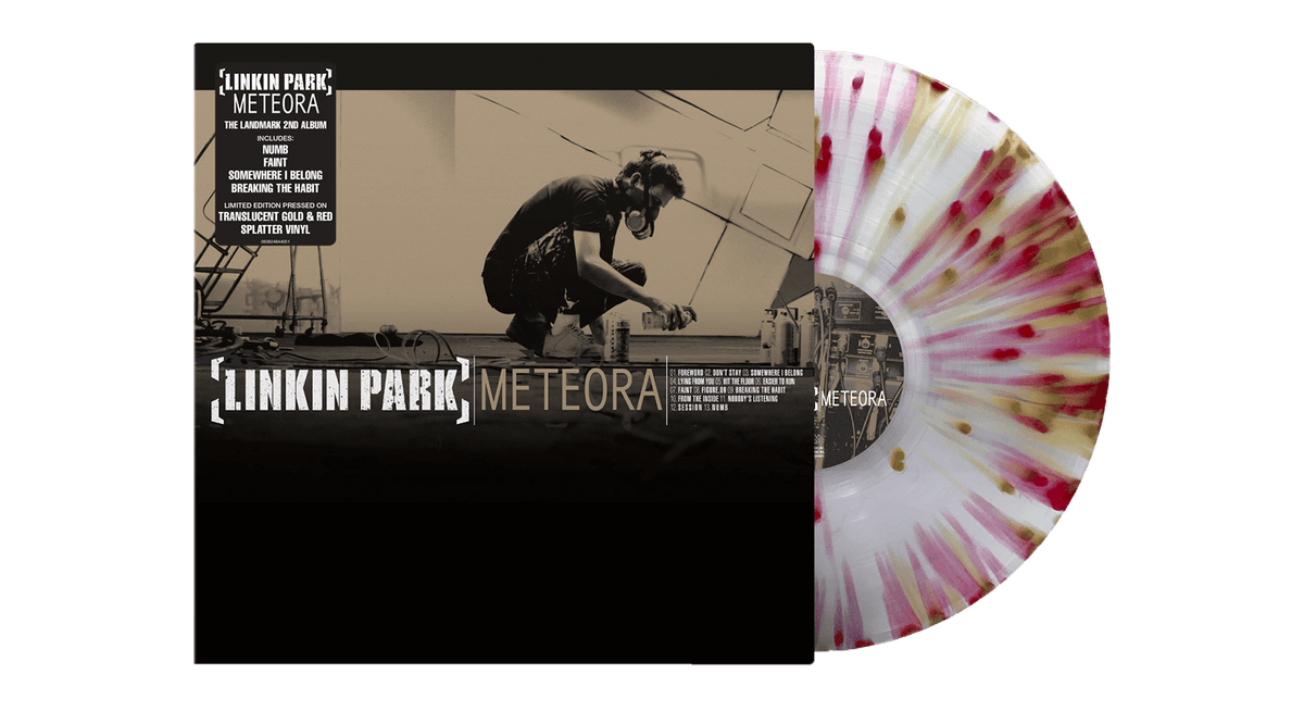 Vinyl - Linkin Park : Meteora (Translucent Gold &amp; Red Splatter Vinyl) - The Record Hub