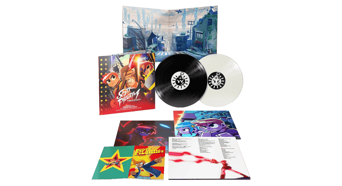 Vinyl - Anamanaguchi : Scott Pilgrim Takes Off (Soundtrack from the Netflix Series) (Black &amp; White Vinyl) - The Record Hub