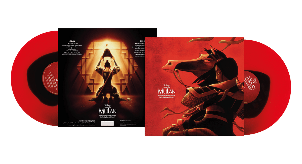 Vinyl - Various Artists : Songs from Mulan (Ruby Red and Obsidian Coloured Vinyl) - The Record Hub