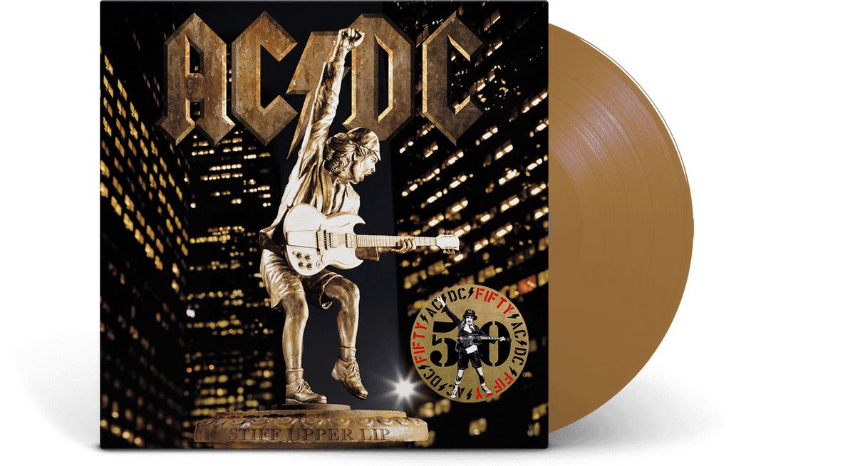 Vinyl - AC/DC : Stiff Upper Lip: 50th Anniversary (Gold Vinyl) - The Record Hub