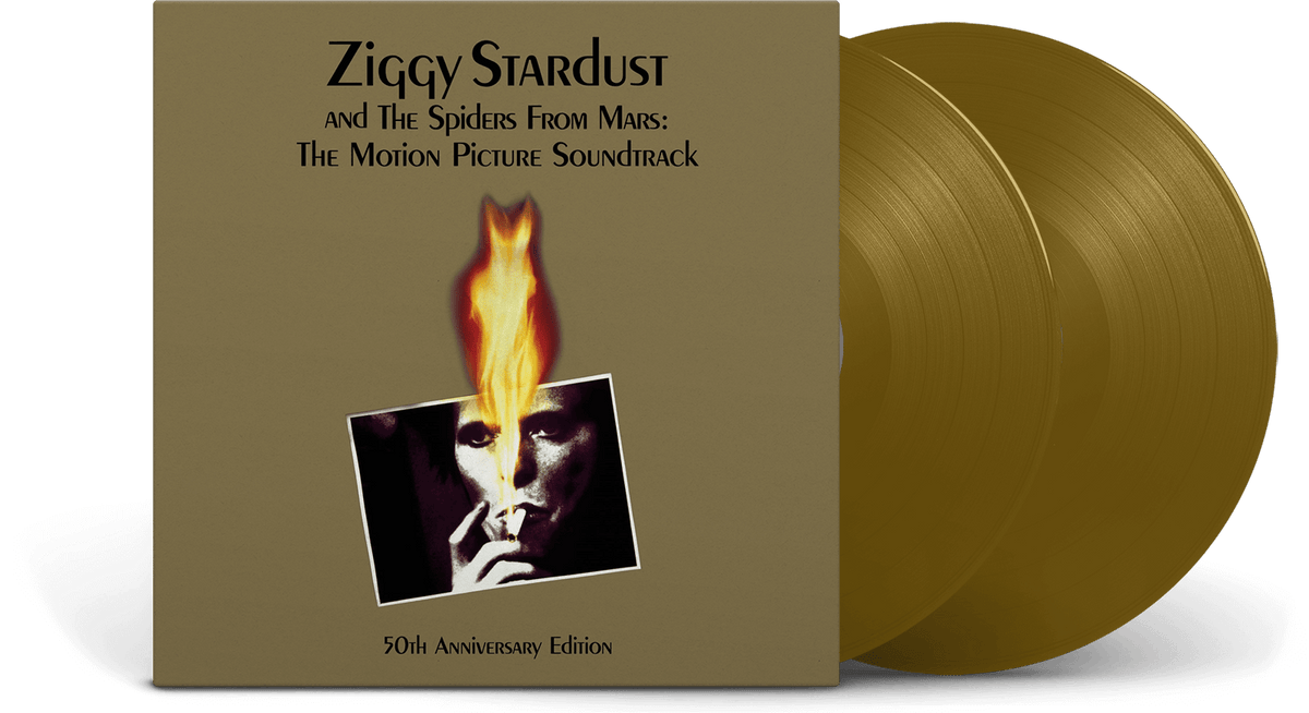 Vinyl - David Bowie : Ziggy Stardust and the Spiders From Mars - The Motion Picture Soundtrack (2LP Gold Vinyl) - The Record Hub