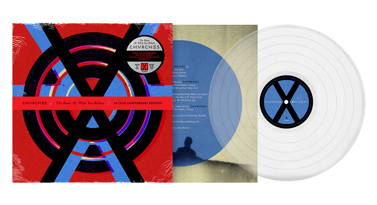 Vinyl - CHVRCHES : The Bones Of What You Believe (10 Year Anniversary Editions) (1LP CRYSTAL CLEAR VINYL + PRINTED INNERS + STICKER) - The Record Hub