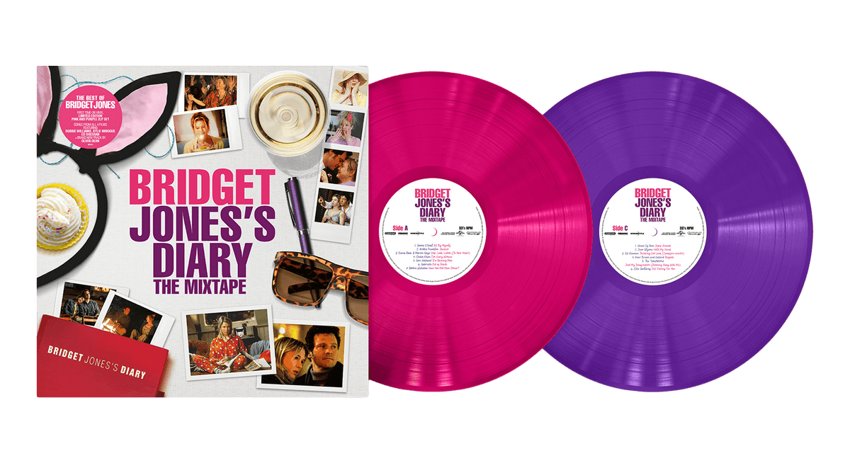 Vinyl - [Pre-Order [28/03] Various Artists : Bridget Jones’s Diary – The Mixtape (Fuschia Pink &amp; Purple Vinyl) - The Record Hub