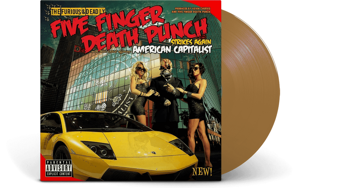 Vinyl - Five Finger Death Punch : American Capitalist (10th Anniversary Ltd Gold Vinyl ) - The Record Hub