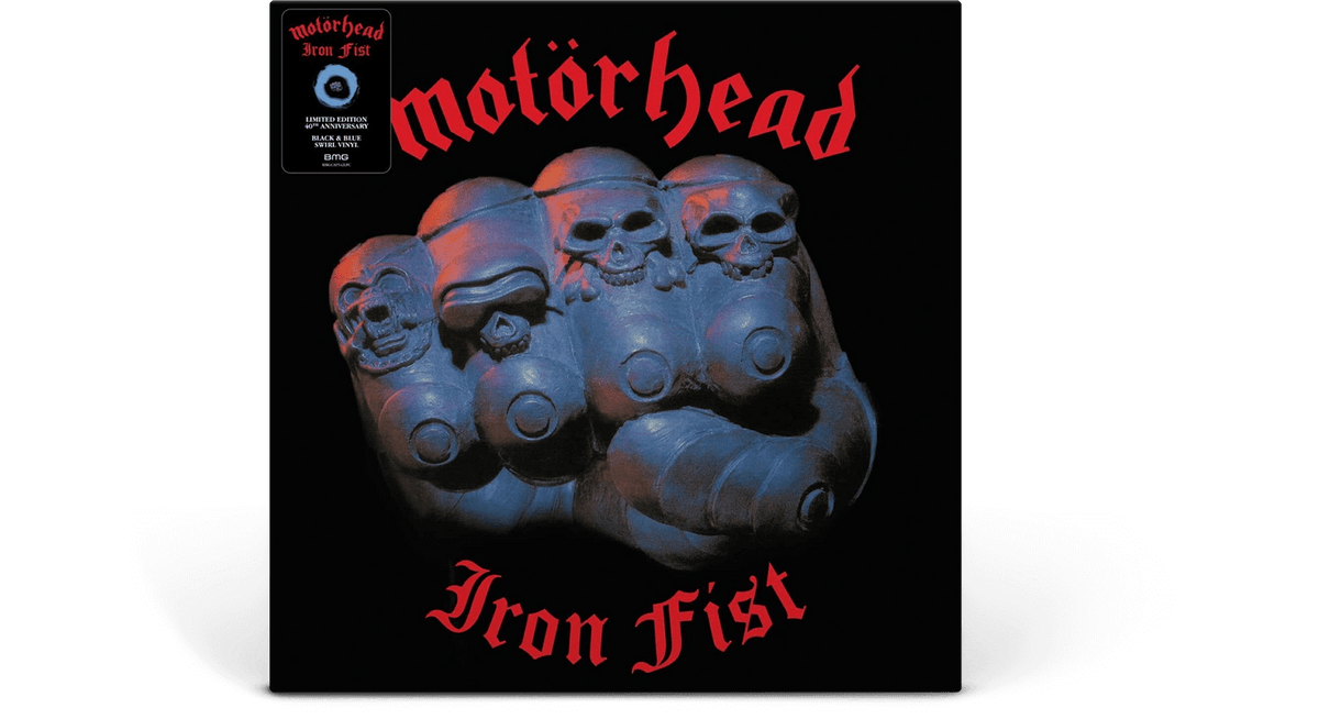 Vinyl - Motörhead : Iron Fist 40th Anniversary (Black &amp; Blue Swirl Vinyl) - The Record Hub