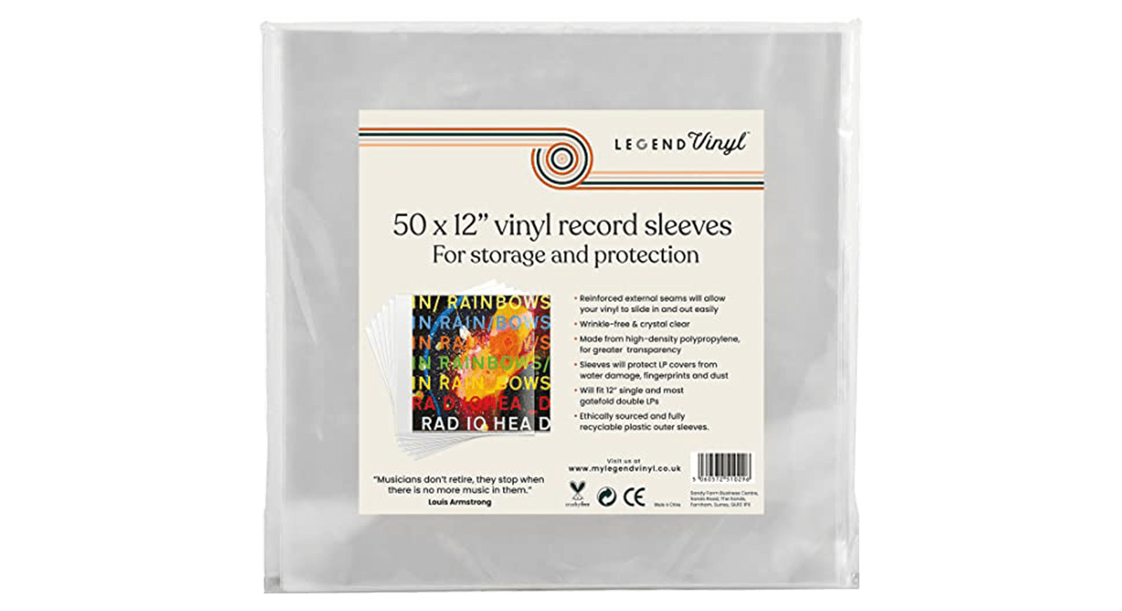12 LP Sleeves For Vinyl Records - Legend Vinyl
