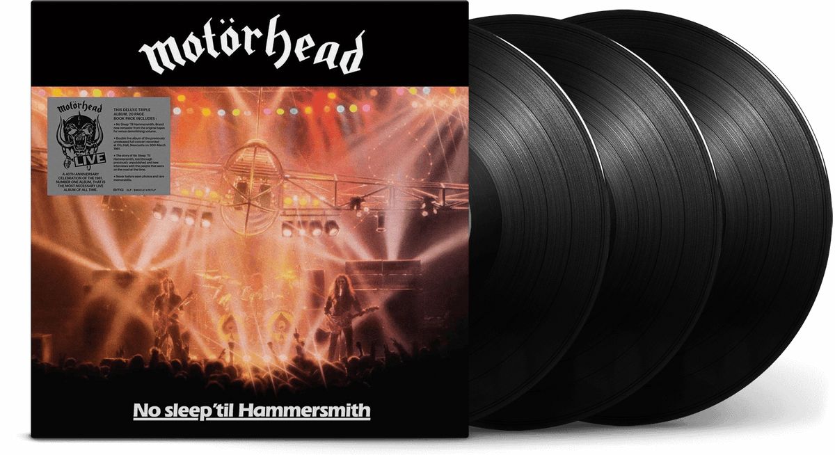 Vinyl - Motörhead : No Sleep &#39;Til Hammersmith (Triple Vinyl LP) - The Record Hub