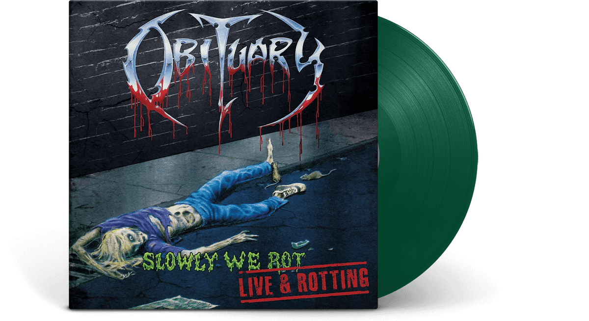 Vinyl - Obituary : Slowly We Rot - Live and Rotting (Ltd Slime Green Vinyl) - The Record Hub