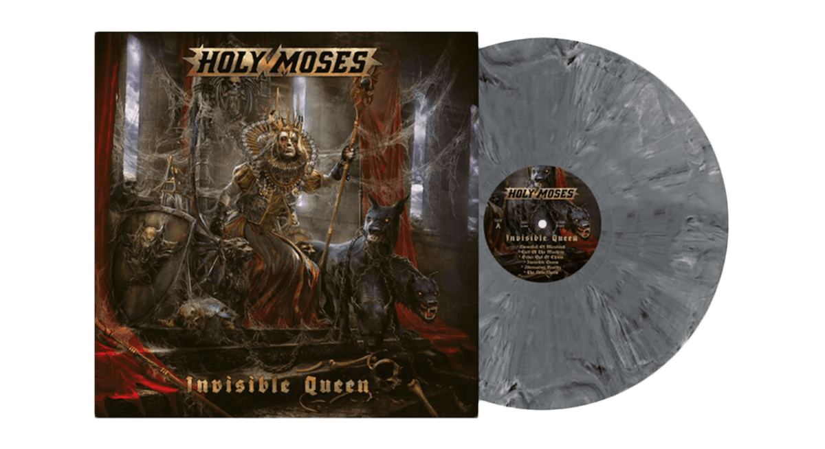 Vinyl - Holy Moses : Invisible Queen (White &amp; Black Marbled Vinyl) - The Record Hub